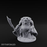 Weapon Wielding Bullywug Guard Model D Miniature for Dungeons and Dragons, Pathfinder or other TTRPGs