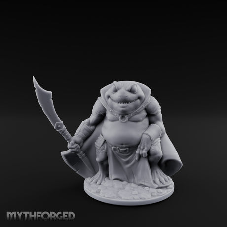 Weapon Wielding Bullywug Guard Model D Miniature for Dungeons and Dragons, Pathfinder or other TTRPGs
