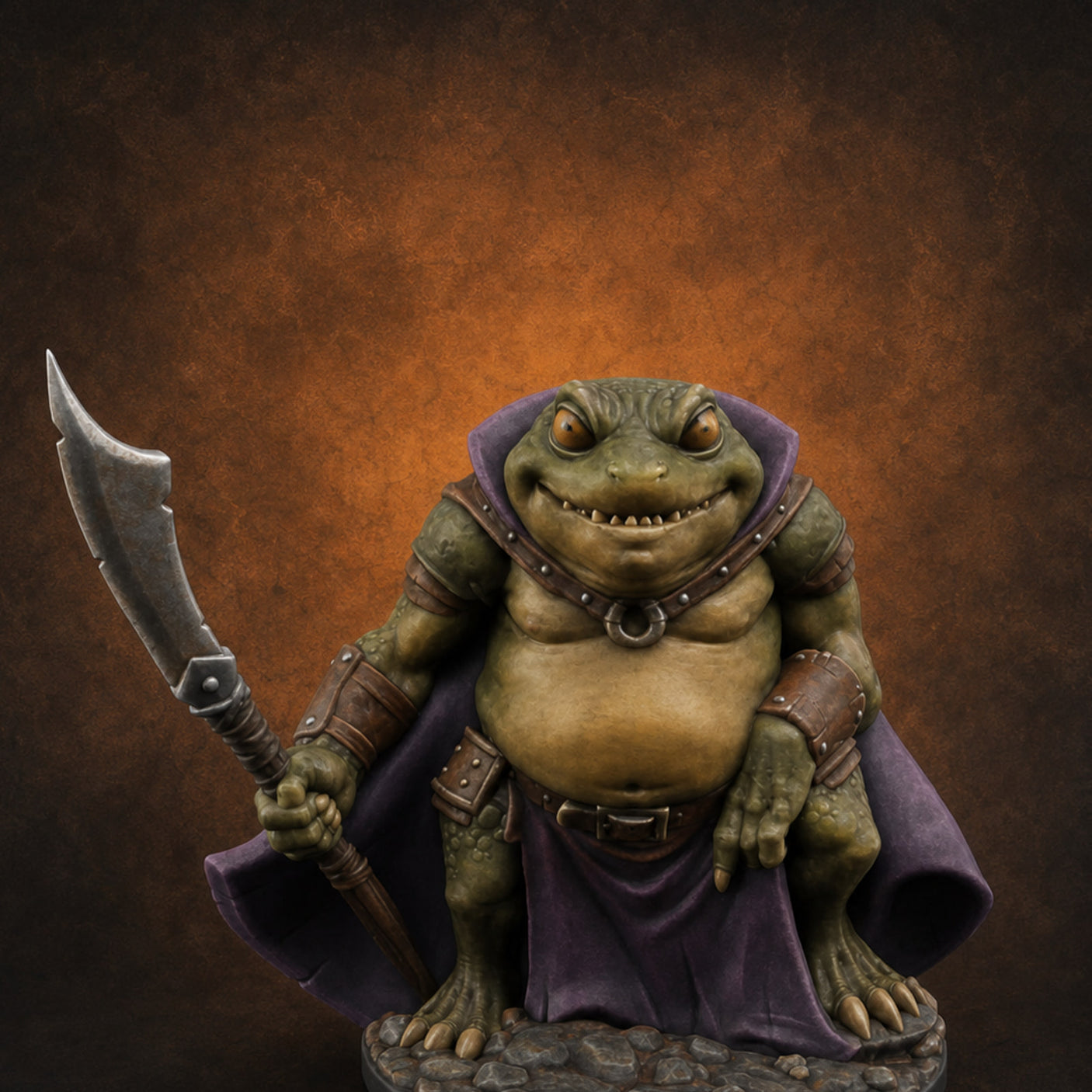 Weapon Wielding Bullywug Guard Model D Miniature for Dungeons and Dragons, Pathfinder or other TTRPGs
