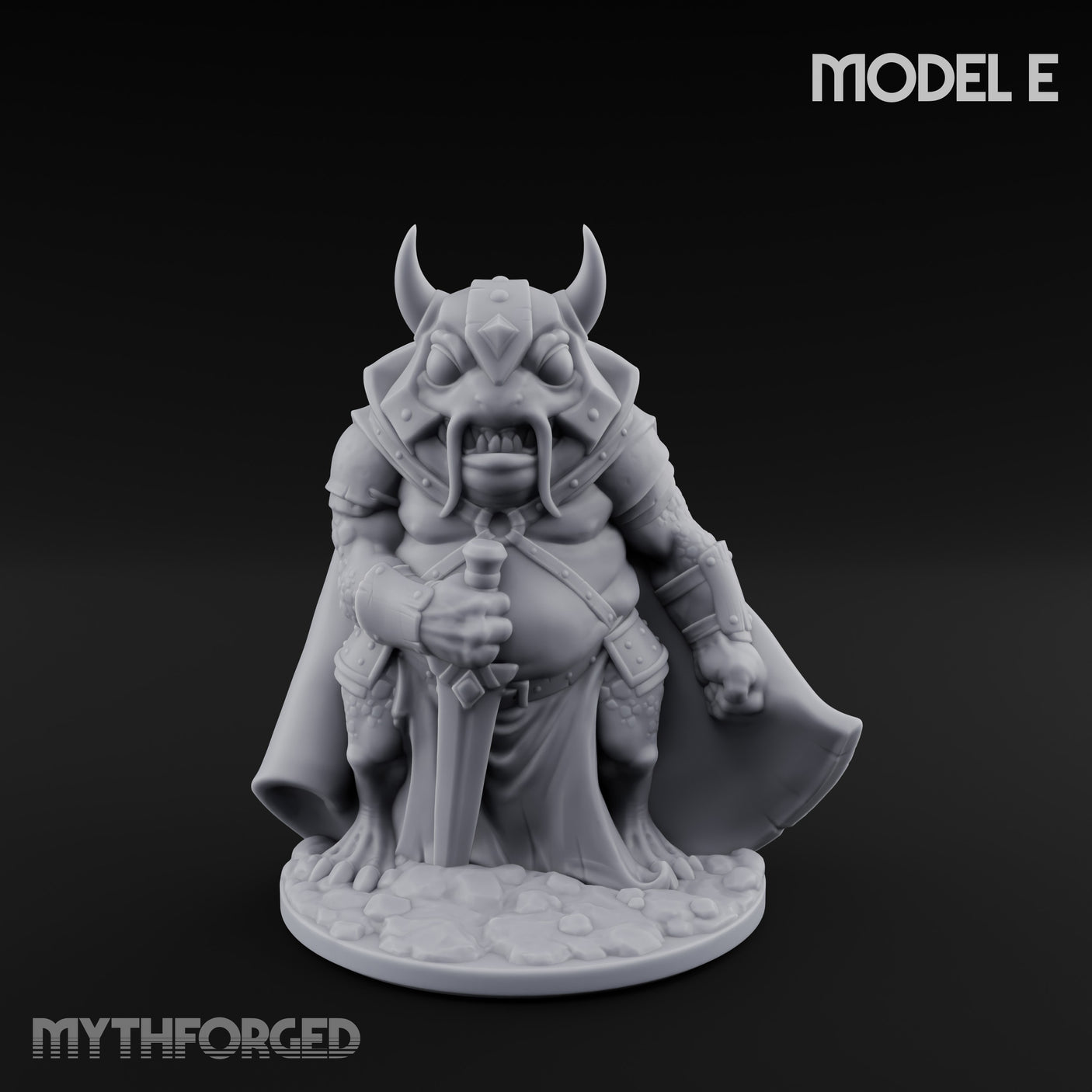 Weapon Wielding Bullywug Guard Model E Miniature for Dungeons and Dragons, Pathfinder or other TTRPGs