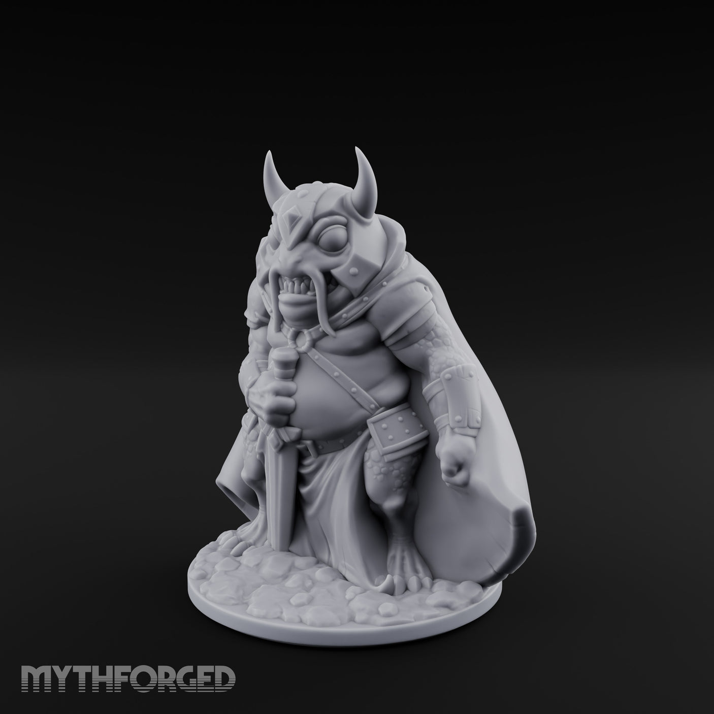 Weapon Wielding Bullywug Guard Model E Miniature for Dungeons and Dragons, Pathfinder or other TTRPGs