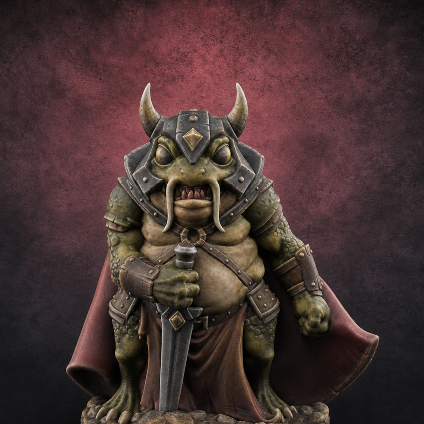 Weapon Wielding Bullywug Guard Model E Miniature for Dungeons and Dragons, Pathfinder or other TTRPGs