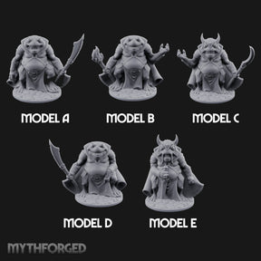 Weapon Wielding Bullywug Guards Miniature for Dungeons and Dragons, Pathfinder or other TTRPGs