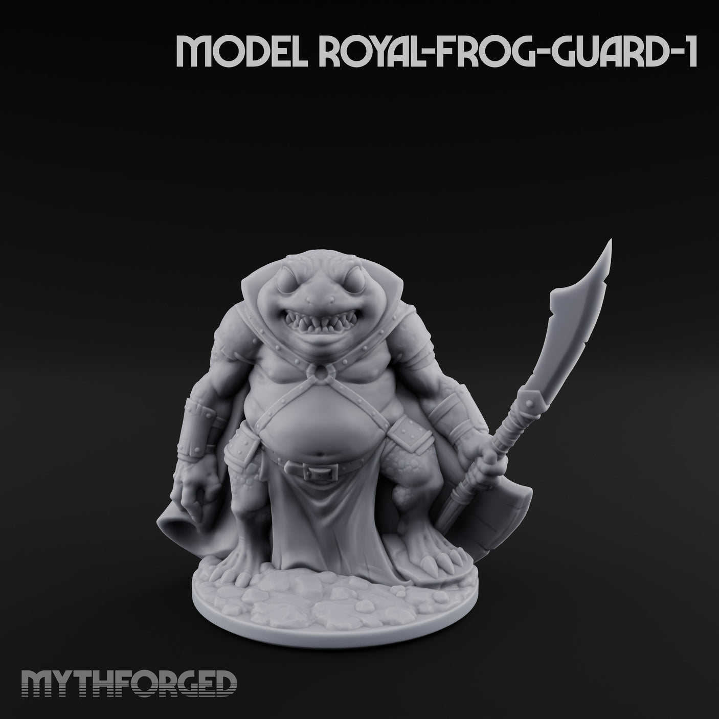 Weapon Wielding Bullywug Guards Miniature for Dungeons and Dragons, Pathfinder or other TTRPGs