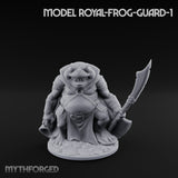 Weapon Wielding Bullywug Guards Miniature for Dungeons and Dragons, Pathfinder or other TTRPGs