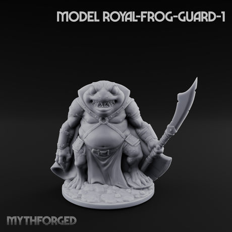 Weapon Wielding Bullywug Guards Miniature for Dungeons and Dragons, Pathfinder or other TTRPGs