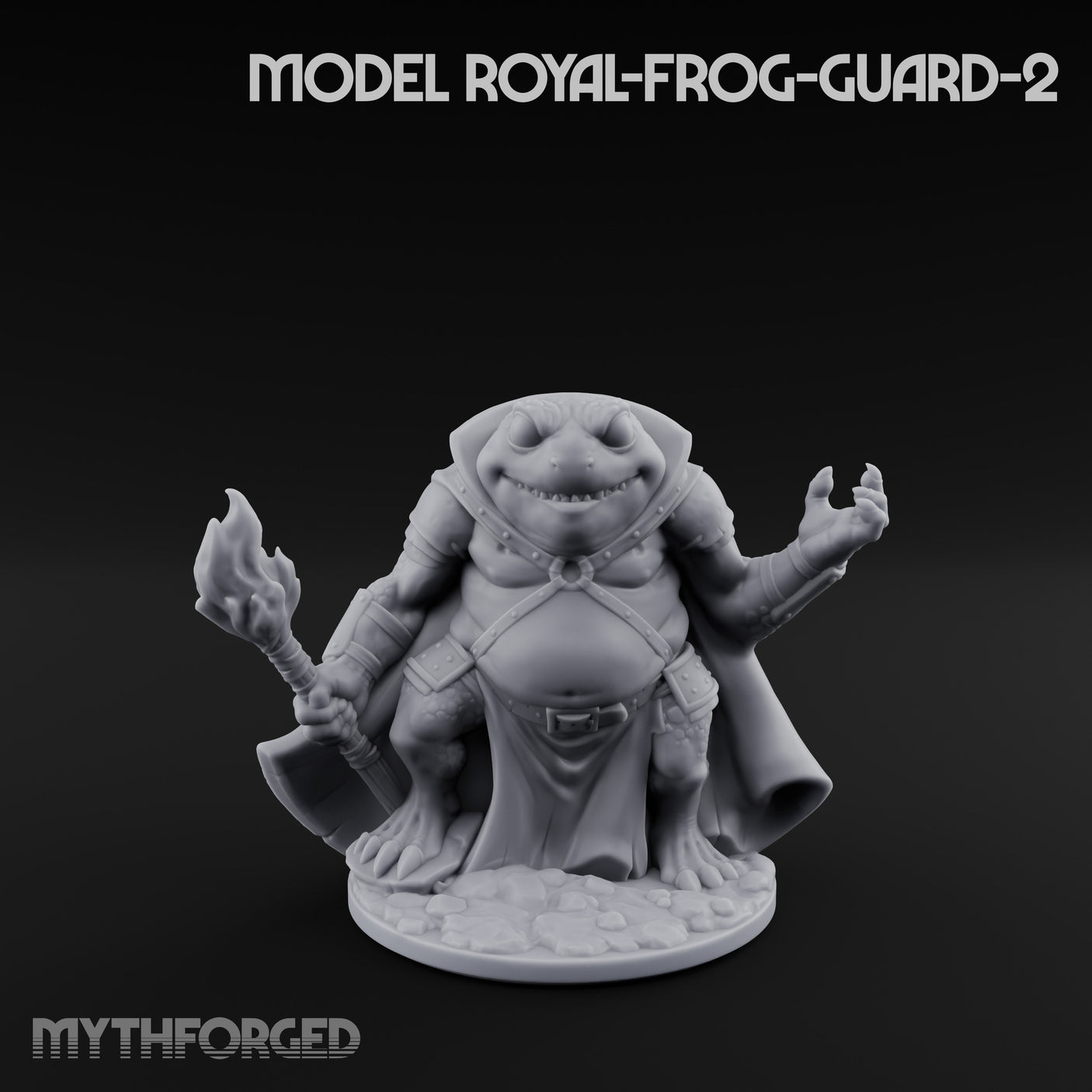 Weapon Wielding Bullywug Guards Miniature for Dungeons and Dragons, Pathfinder or other TTRPGs