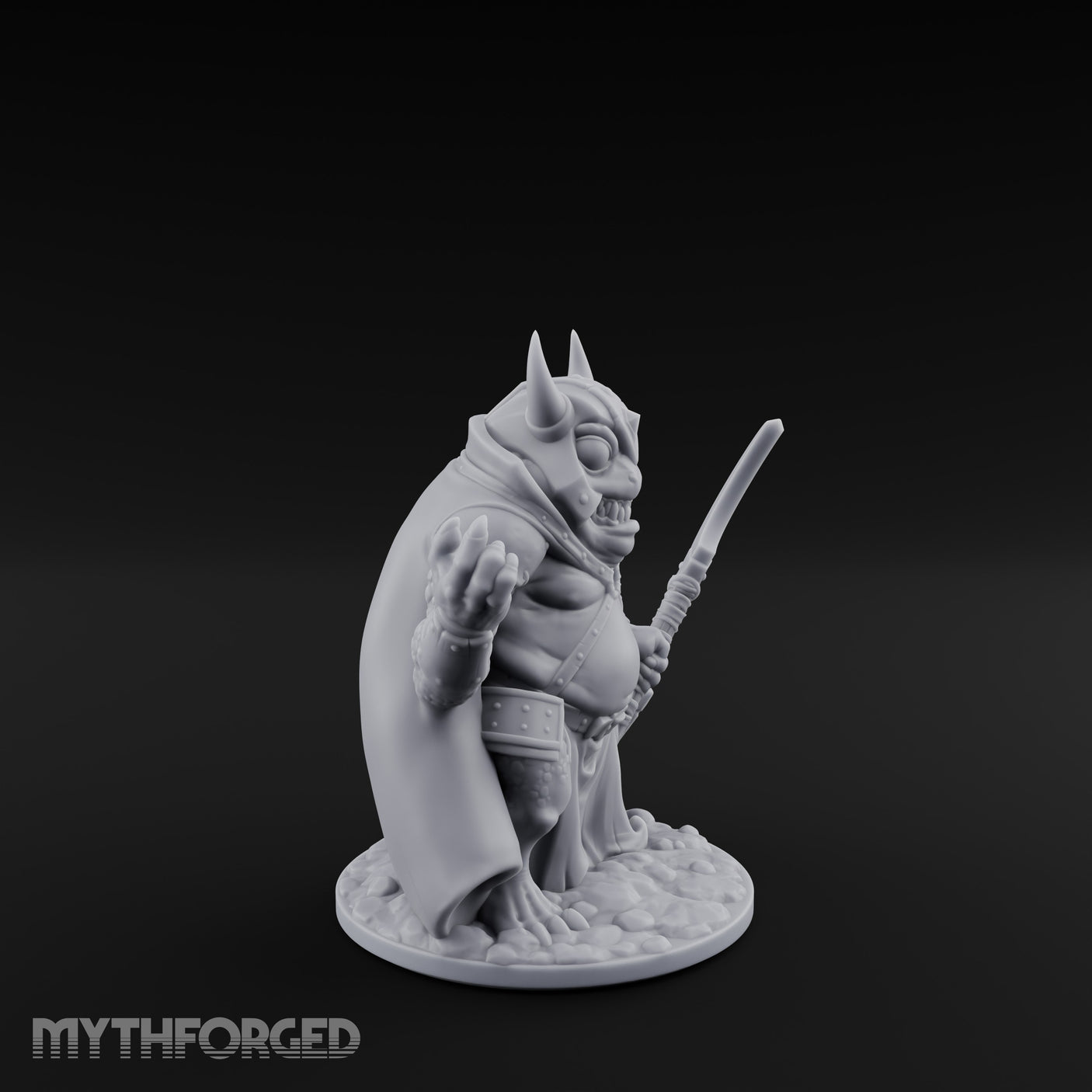 Weapon Wielding Bullywug Guards Miniature for Dungeons and Dragons, Pathfinder or other TTRPGs