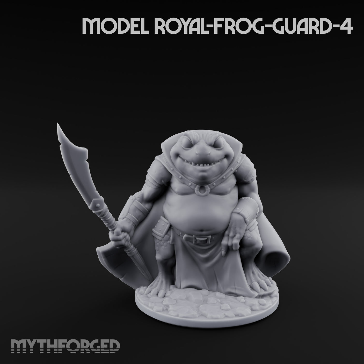 Weapon Wielding Bullywug Guards Miniature for Dungeons and Dragons, Pathfinder or other TTRPGs