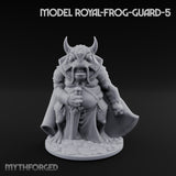 Weapon Wielding Bullywug Guards Miniature for Dungeons and Dragons, Pathfinder or other TTRPGs