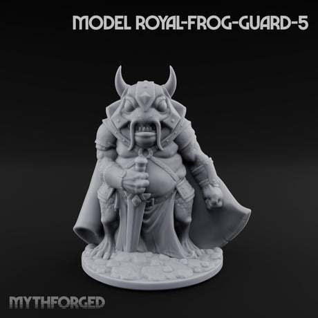 Weapon Wielding Bullywug Guards Miniature for Dungeons and Dragons, Pathfinder or other TTRPGs