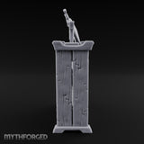 Sharpened Sales Pitch Wooden Weapons Display Rack — Empty