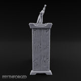 Sharpened Sales Pitch Wooden Weapons Display Rack — Empty