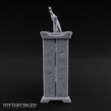 Sharpened Sales Pitch Wooden Weapons Display Rack — Stocked