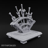 Five Blades, One Fan Wooden Sword Display Rack — Stocked