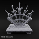 Five Blades, One Fan Wooden Sword Display Rack — Stocked