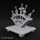 Five Blades, One Fan Wooden Sword Display Rack — Stocked