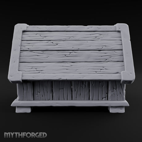 Wheels Fitted, Arsenal Hidden Wooden Weapons Crate on Wheels — Empty