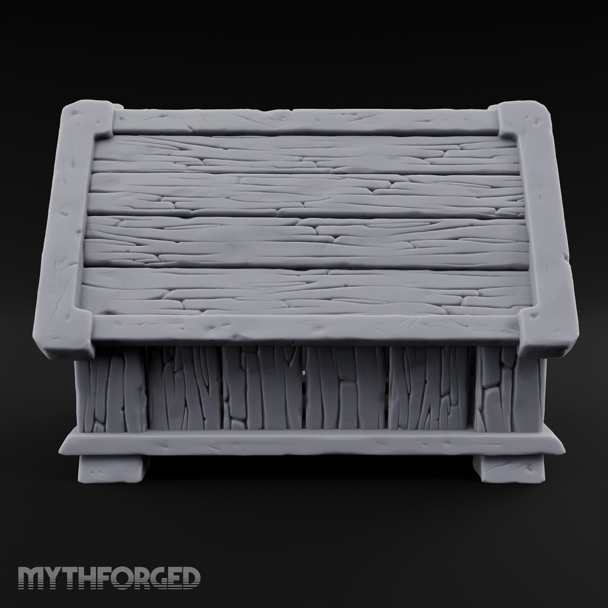 Wheels Fitted, Arsenal Hidden Wooden Weapons Crate on Wheels — Empty