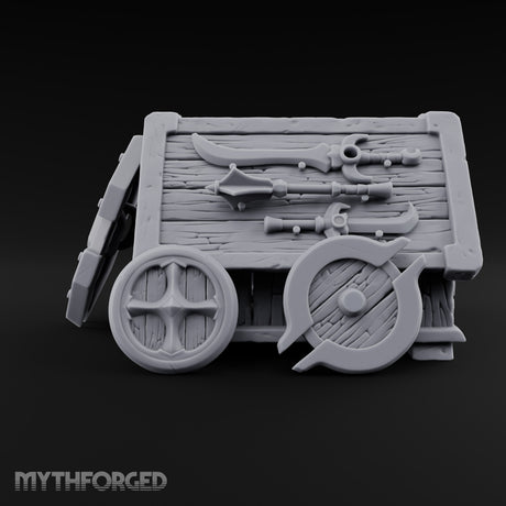 Wheels Fitted, Arsenal Hidden Wooden Weapons Crate on Wheels — Stocked