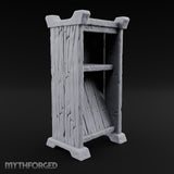 Hang the Helm, Sharpen the Curve Wooden Weapons Display Rack — Empty