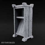 Hang the Helm, Sharpen the Curve Wooden Weapons Display Rack — Empty