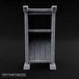 Hang the Helm, Sharpen the Curve Wooden Weapons Display Rack — Empty