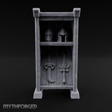 Hang the Helm, Sharpen the Curve Wooden Weapons Display Rack — Stocked