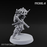 Weird War Amphibious Assaulting Japanese Soldier A Miniature for Dungeons and Dragons, Pathfinder or other TTRPGs