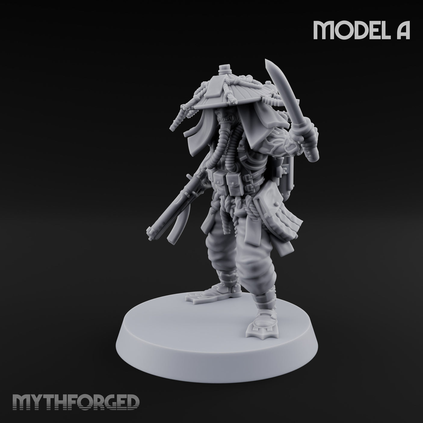 Weird War Amphibious Assaulting Japanese Soldier A Miniature for Dungeons and Dragons, Pathfinder or other TTRPGs