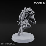 Weird War Amphibious Assaulting Japanese Soldier B Miniature for Dungeons and Dragons, Pathfinder or other TTRPGs