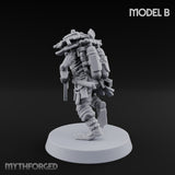 Weird War Amphibious Assaulting Japanese Soldier B Miniature for Dungeons and Dragons, Pathfinder or other TTRPGs