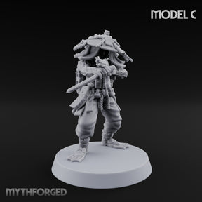 Weird War Amphibious Assaulting Japanese Soldier C Miniature for Dungeons and Dragons, Pathfinder or other TTRPGs