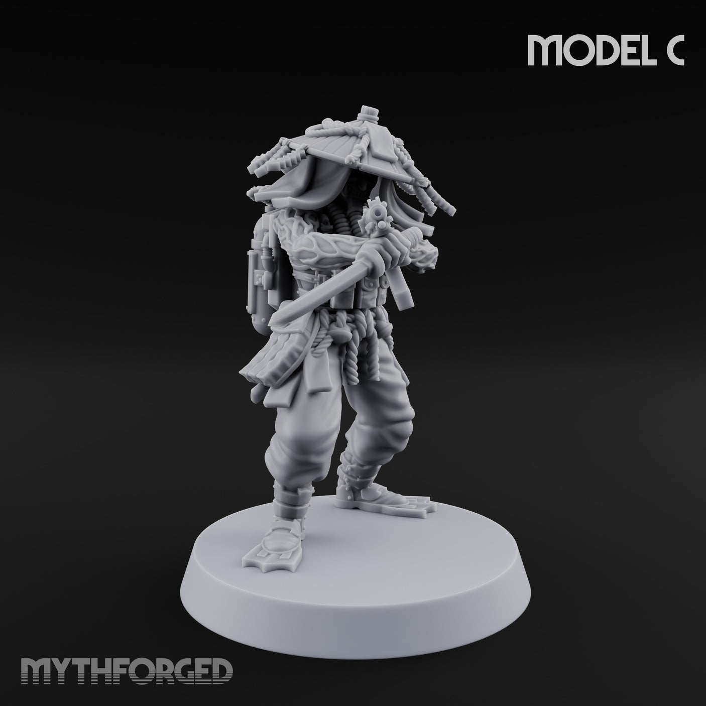 Weird War Amphibious Assaulting Japanese Soldier C Miniature for Dungeons and Dragons, Pathfinder or other TTRPGs