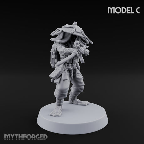 Weird War Amphibious Assaulting Japanese Soldier C Miniature for Dungeons and Dragons, Pathfinder or other TTRPGs