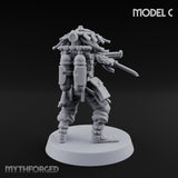 Weird War Amphibious Assaulting Japanese Soldier C Miniature for Dungeons and Dragons, Pathfinder or other TTRPGs