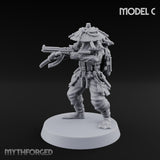 Weird War Amphibious Assaulting Japanese Soldier C Miniature for Dungeons and Dragons, Pathfinder or other TTRPGs