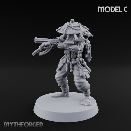 Weird War Amphibious Assaulting Japanese Soldier C Miniature for Dungeons and Dragons, Pathfinder or other TTRPGs