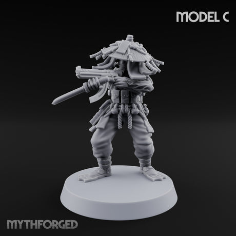 Weird War Amphibious Assaulting Japanese Soldier C Miniature for Dungeons and Dragons, Pathfinder or other TTRPGs