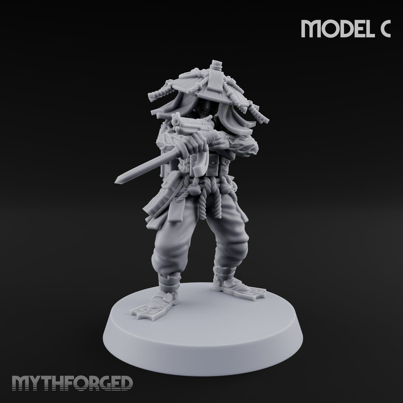 Weird War Amphibious Assaulting Japanese Soldier C Miniature for Dungeons and Dragons, Pathfinder or other TTRPGs