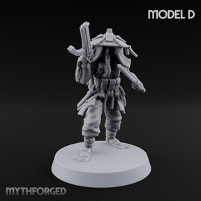 Weird War Amphibious Assaulting Japanese Soldier D Miniature for Dungeons and Dragons, Pathfinder or other TTRPGs