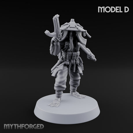 Weird War Amphibious Assaulting Japanese Soldier D Miniature for Dungeons and Dragons, Pathfinder or other TTRPGs