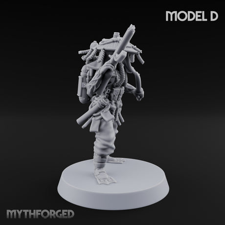 Weird War Amphibious Assaulting Japanese Soldier D Miniature for Dungeons and Dragons, Pathfinder or other TTRPGs