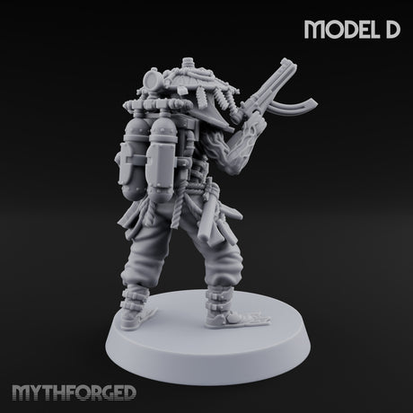 Weird War Amphibious Assaulting Japanese Soldier D Miniature for Dungeons and Dragons, Pathfinder or other TTRPGs