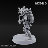 Weird War Amphibious Assaulting Japanese Soldier D Miniature for Dungeons and Dragons, Pathfinder or other TTRPGs