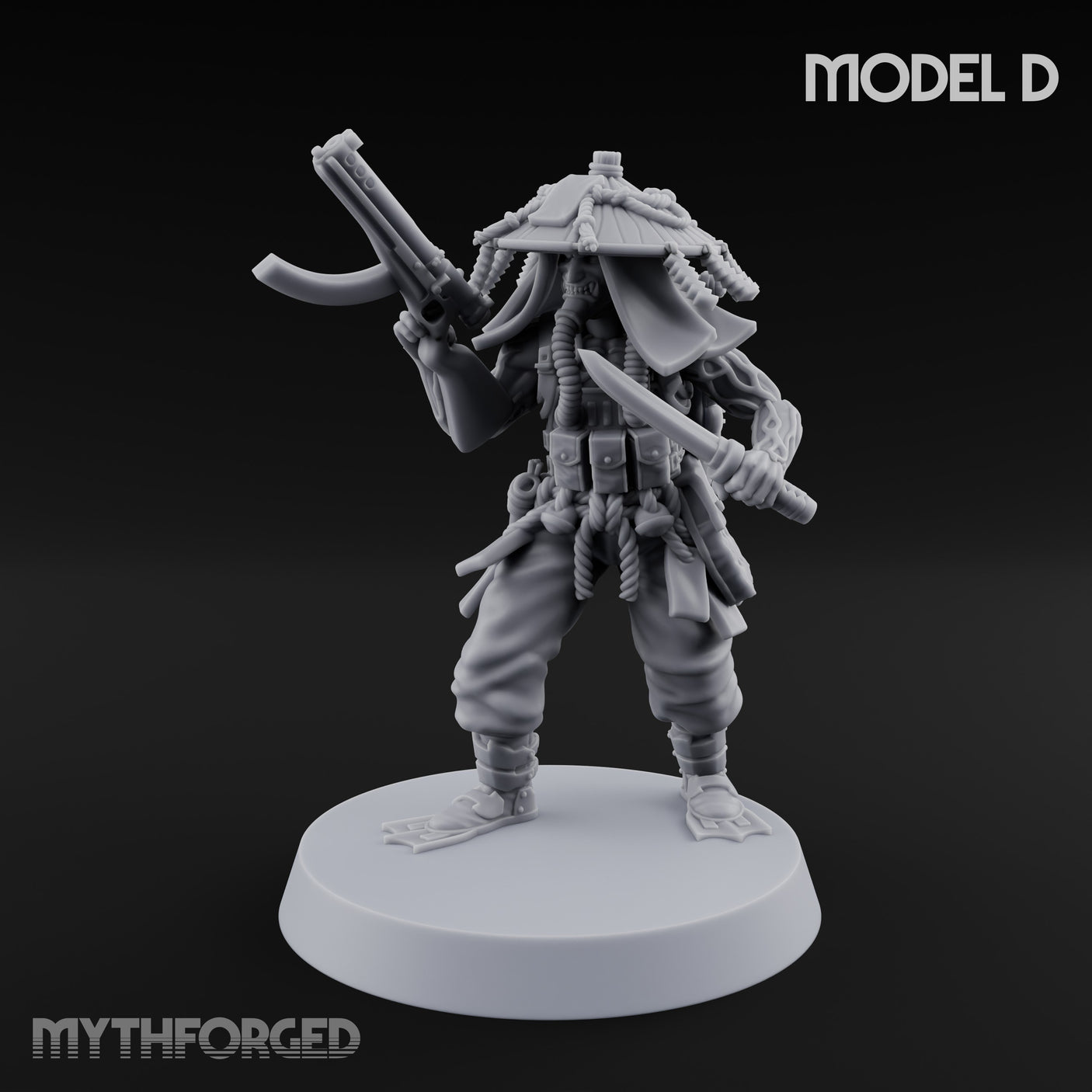 Weird War Amphibious Assaulting Japanese Soldier D Miniature for Dungeons and Dragons, Pathfinder or other TTRPGs