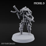 Weird War Amphibious Assaulting Japanese Soldier D Miniature for Dungeons and Dragons, Pathfinder or other TTRPGs