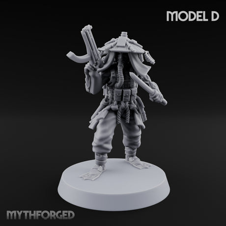 Weird War Amphibious Assaulting Japanese Soldier D Miniature for Dungeons and Dragons, Pathfinder or other TTRPGs