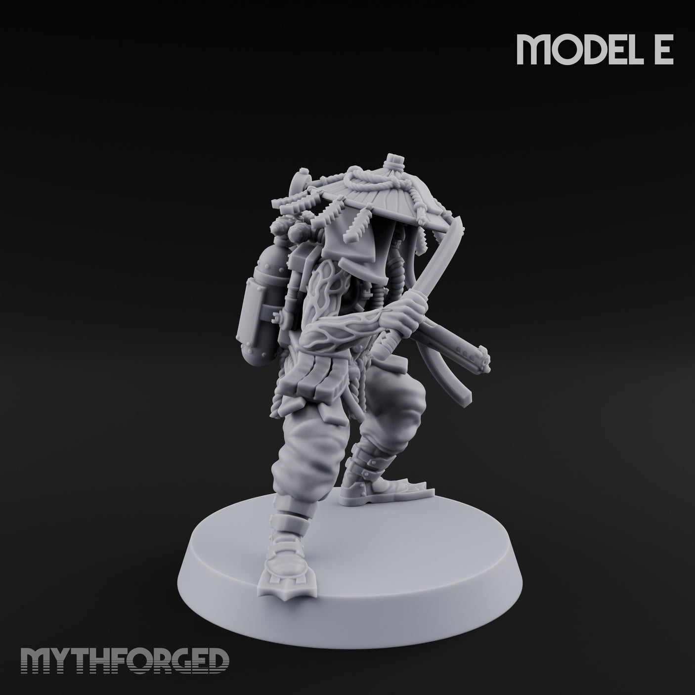 Weird War Amphibious Assaulting Japanese Soldier E Miniature for Dungeons and Dragons, Pathfinder or other TTRPGs