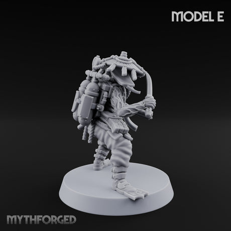 Weird War Amphibious Assaulting Japanese Soldier E Miniature for Dungeons and Dragons, Pathfinder or other TTRPGs